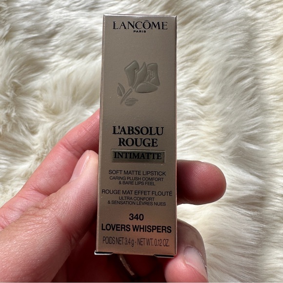 Lancôme L'ABSOLU ROUGE INTIMATTE SOFT MATTE LIPSTICK NIB 340 LOVERS WHISPERS - Picture 3 of 5